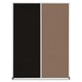 United Visual Products Double Door Radius Corkboard, 48"X36", S UV8003-SATIN-PUMICE